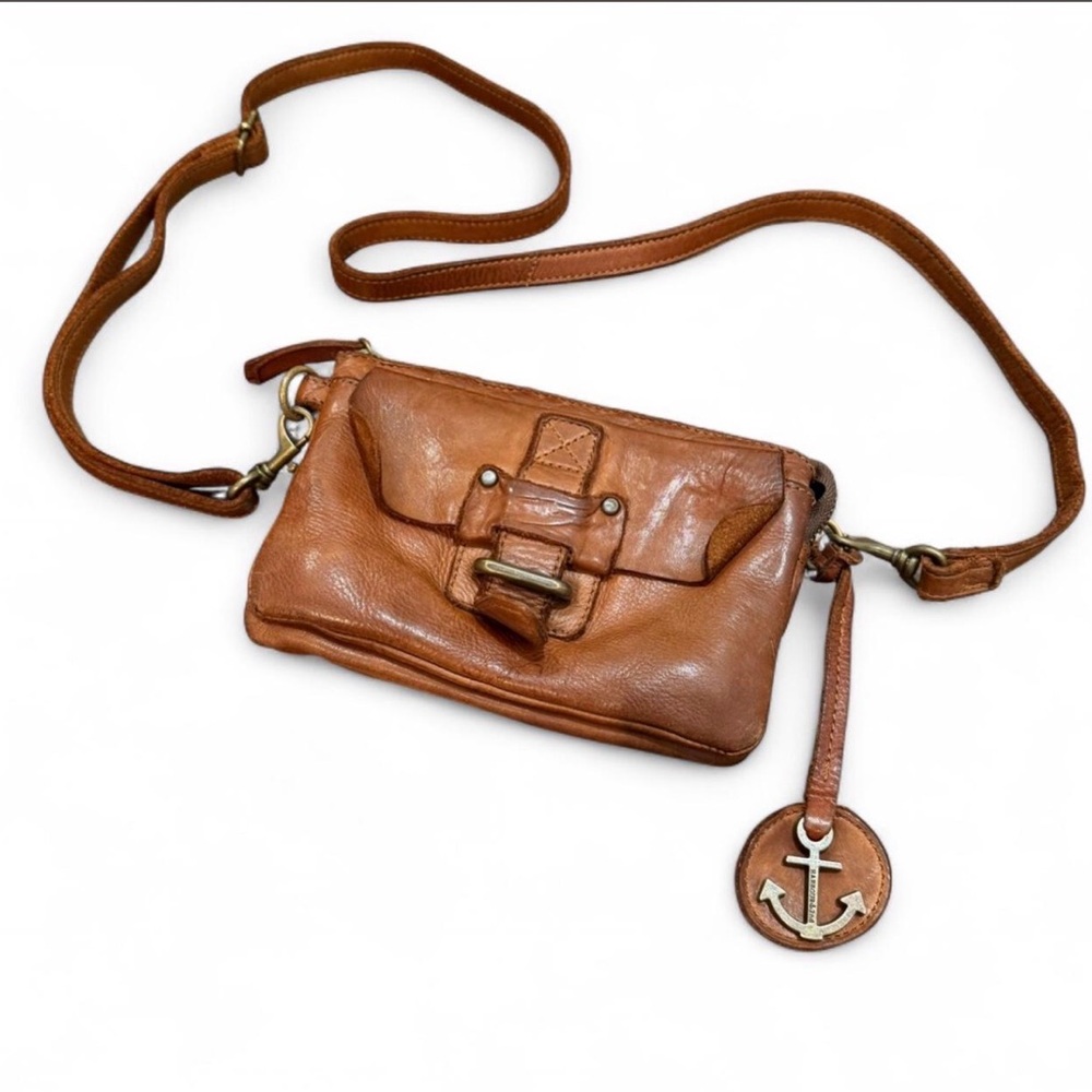 Harbour & 2nd Brown Luna Leather Crossbody Belt Bag